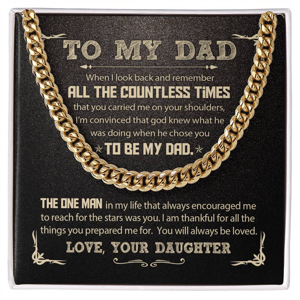 To My Dad - God Chose You Neck Chain